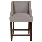 Tabouret de comptoir en bois de 61 cm de la série Carmel de Flash Furniture, style transitoire, avec garniture cloutée décorative, lot de 2
