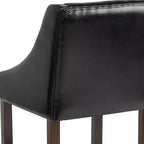Tabouret de comptoir en bois de 61 cm de la série Carmel de Flash Furniture, style transitoire, avec garniture cloutée décorative, lot de 2