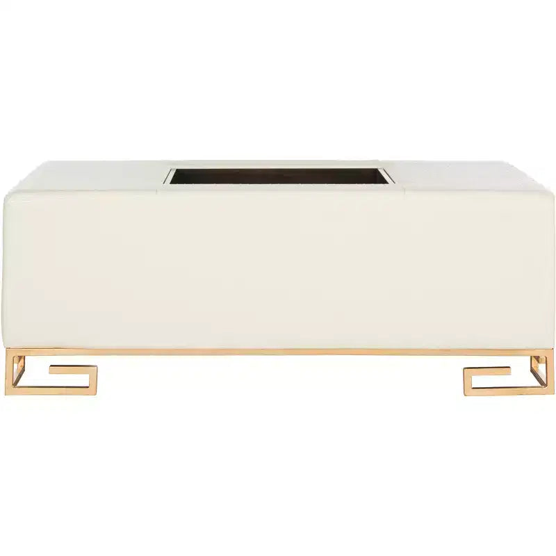 Julian Faux Ostrich Tray Ottoman/Coffee Table - Safavieh