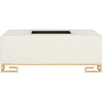 Julian Faux Ostrich Tray Ottoman/Coffee Table - Safavieh