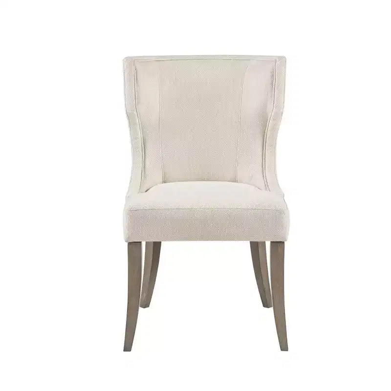 Chaise de salle à manger capitonnée Madison Park Troy à dossier ailé