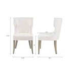 Chaise de salle à manger capitonnée Madison Park Troy à dossier ailé