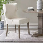 Chaise de salle à manger capitonnée Madison Park Troy à dossier ailé