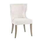 Chaise de salle à manger capitonnée Madison Park Troy à dossier ailé