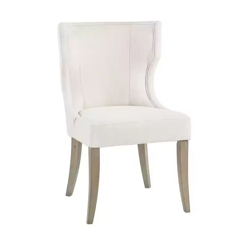 Chaise de salle à manger capitonnée Madison Park Troy à dossier ailé