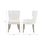 Chaise de salle à manger capitonnée Madison Park Troy à dossier ailé