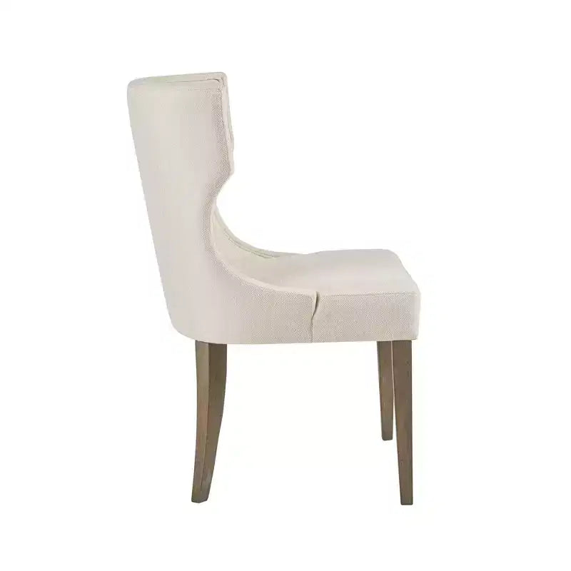 Chaise de salle à manger capitonnée Madison Park Troy à dossier ailé