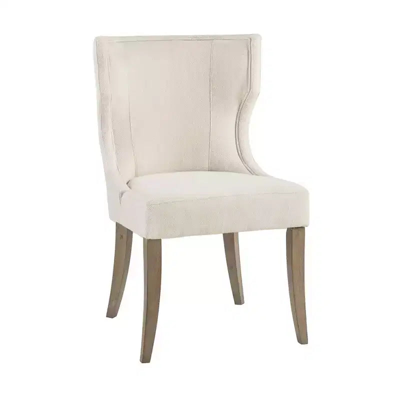 Chaise de salle à manger capitonnée Madison Park Troy à dossier ailé