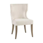 Chaise de salle à manger capitonnée Madison Park Troy à dossier ailé