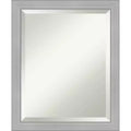Vista Brushed Framed Bathroom Vanity Wall Mirror Nickel - Amanti Art