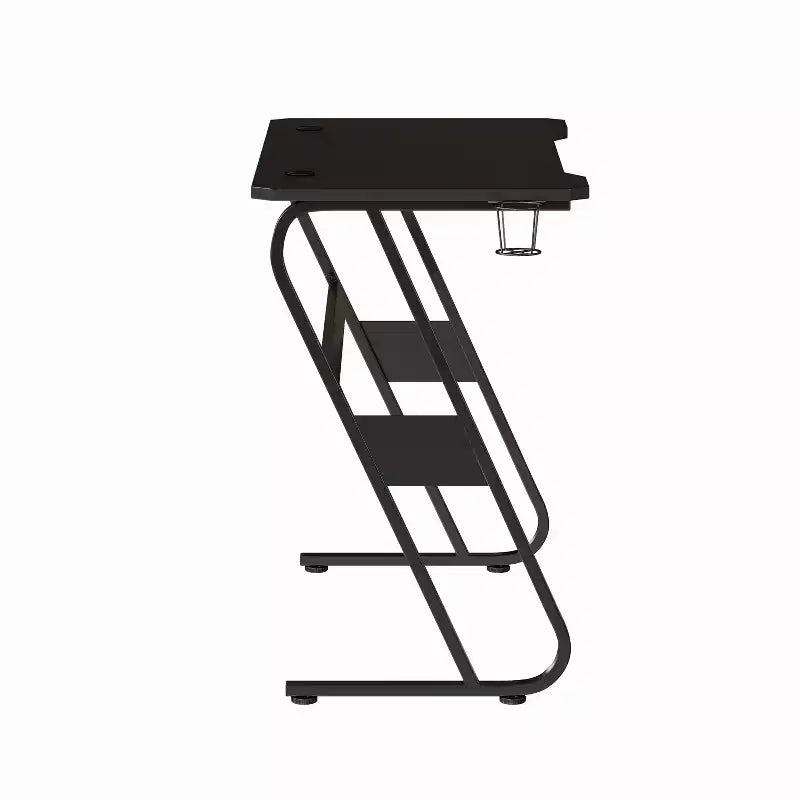 Bureau gaming ergonomique Flash Furniture avec porte-gobelet et crochet pour casque