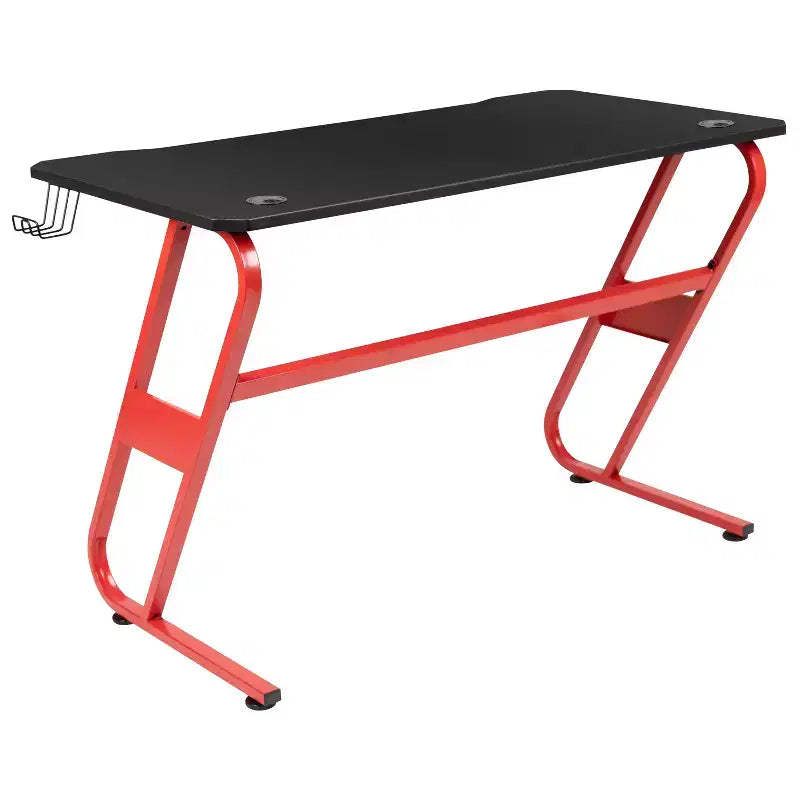 Bureau gaming ergonomique Flash Furniture avec porte-gobelet et crochet pour casque