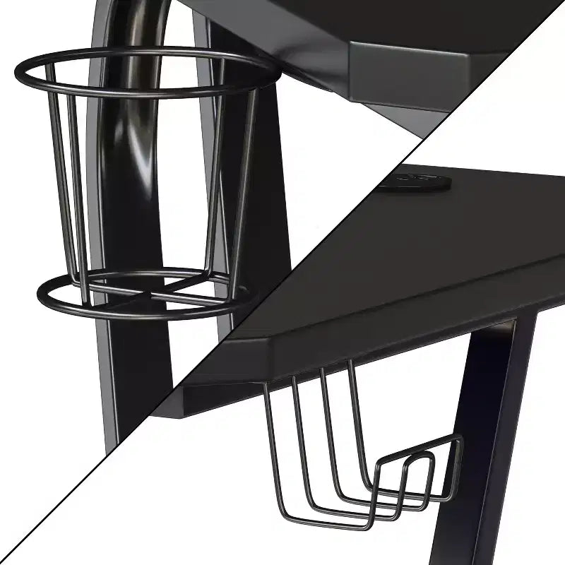 Bureau gaming ergonomique Flash Furniture avec porte-gobelet et crochet pour casque