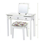Coiffeuse Costway avec miroir relevable et 7 compartiments