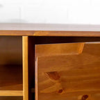 Meuble TV moderne du milieu du siècle en bois massif pour TV jusqu'à 65 po – Saracina Home
