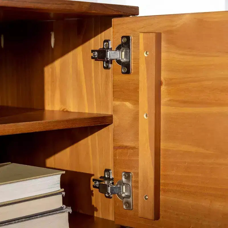Meuble TV moderne du milieu du siècle en bois massif pour TV jusqu'à 65 po – Saracina Home