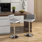 Costway Lot de 4 Tabourets de Bar Réglables en Similicuir Pivotants sans Accoudoirs Neufs