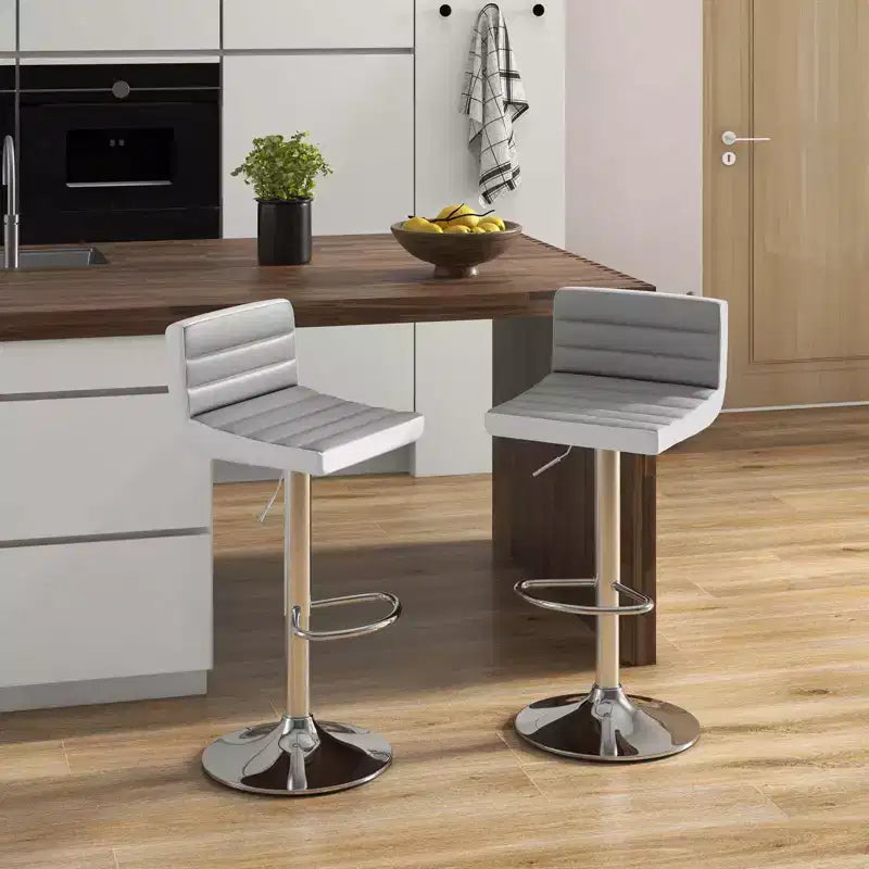 Costway Lot de 4 Tabourets de Bar Réglables en Similicuir Pivotants sans Accoudoirs Neufs