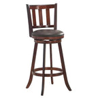Costway Lot de 4 tabourets de bar pivotants 75 cm, rembourrés en cuir, pour salle à manger, cuisine, pub, bistrot, dossier bas