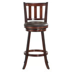 Costway Lot de 4 tabourets de bar pivotants 75 cm, rembourrés en cuir, pour salle à manger, cuisine, pub, bistrot, dossier bas