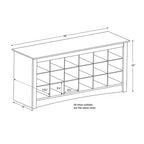 Banc à chaussures 18 paires - Prepac