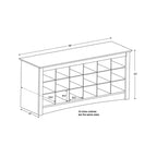 Banc à chaussures 18 paires - Prepac