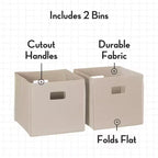 Organisateur de rangement pour jouets RiverRidge Kids' CatchAll Playroom 35 avec 3 casiers et 2 compartiments de rangement blanc avec 2 bacs en tissu