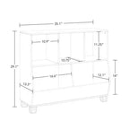 Organisateur de rangement pour jouets RiverRidge Kids' CatchAll Playroom 35 avec 3 casiers et 2 compartiments de rangement blanc avec 2 bacs en tissu