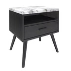 Maddox Mid-Century Modern Marble Top Nightstand - Eco Dream
