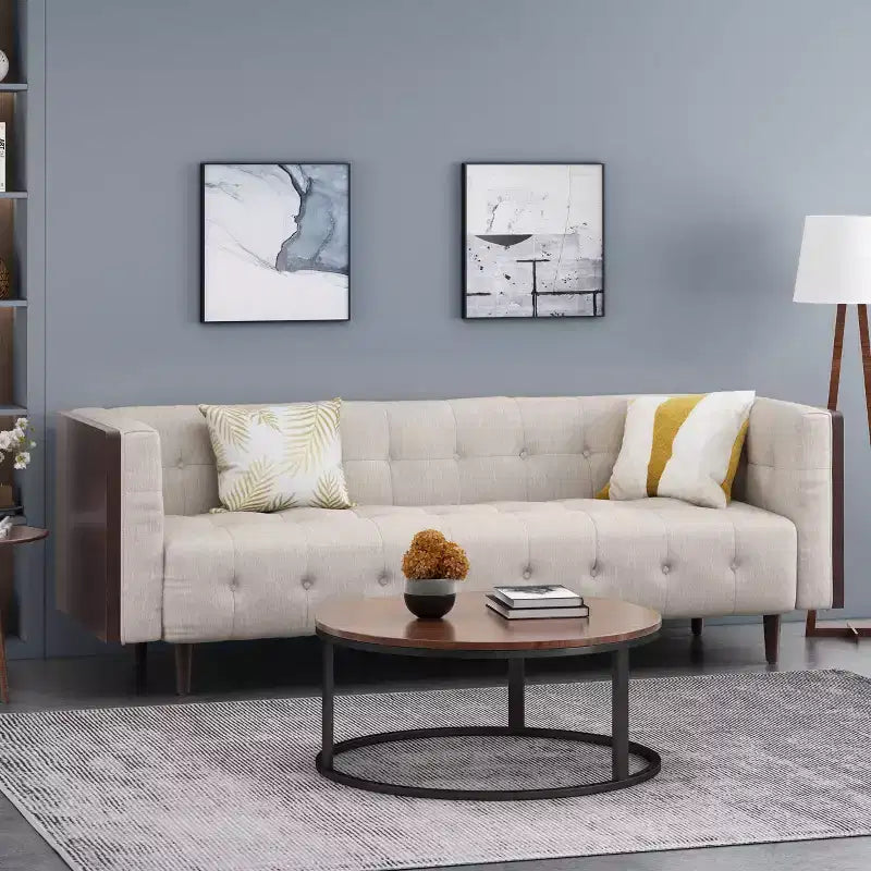Canapé 3 places touffeté contemporain Mclarnan - Christopher Knight Home