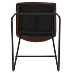 Tabourets de bar Merrick Lane de 61 cm de hauteur avec siège baquet en similicuir, lot de 2