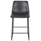 Tabourets de bar Merrick Lane de 61 cm de hauteur avec siège baquet en similicuir, lot de 2