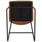 Tabourets de bar Merrick Lane de 61 cm de hauteur avec siège baquet en similicuir, lot de 2