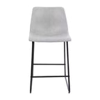 Tabourets de bar Merrick Lane de 61 cm de hauteur avec siège baquet en similicuir, lot de 2
