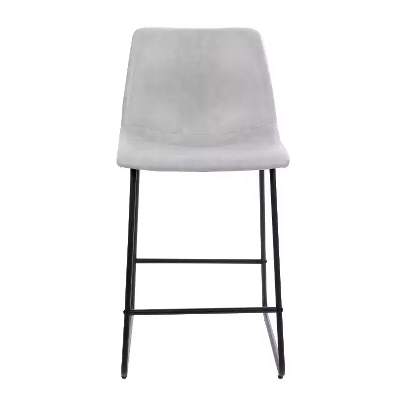 Tabourets de bar Merrick Lane de 61 cm de hauteur avec siège baquet en similicuir, lot de 2