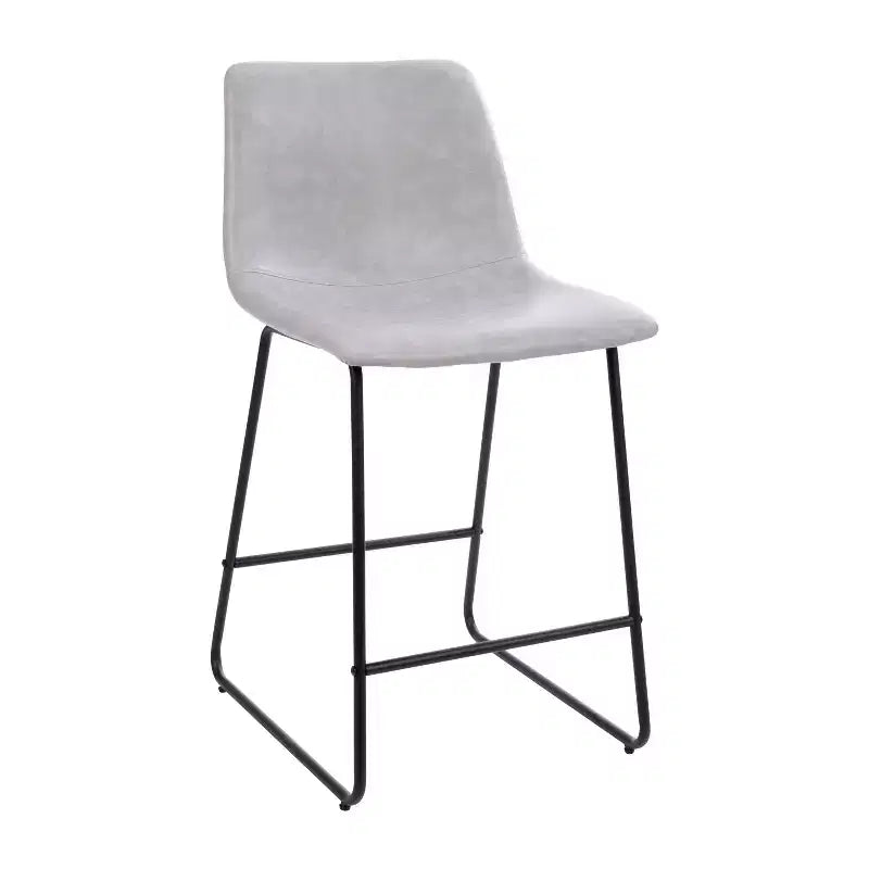 Tabourets de bar Merrick Lane de 61 cm de hauteur avec siège baquet en similicuir, lot de 2