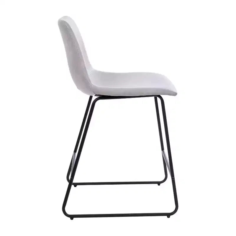 Tabourets de bar Merrick Lane de 61 cm de hauteur avec siège baquet en similicuir, lot de 2