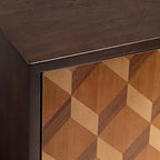 55 Downing Street Warner Commode d'appoint moderne en bois à 2 portes