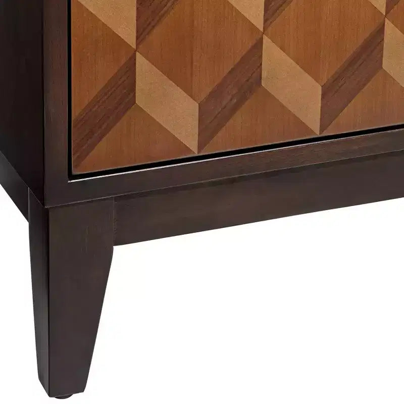 55 Downing Street Warner Commode d'appoint moderne en bois à 2 portes