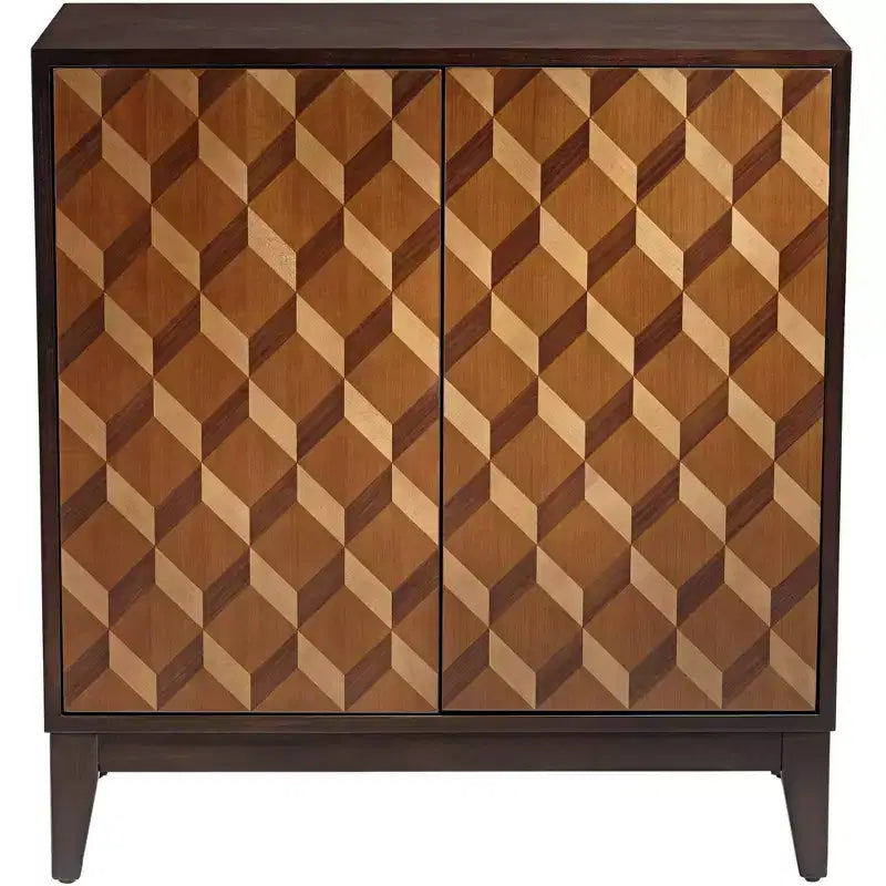 55 Downing Street Warner Commode d'appoint moderne en bois à 2 portes
