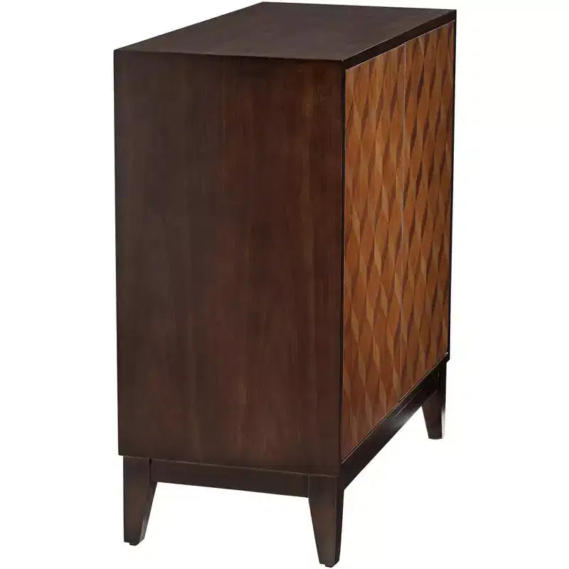 55 Downing Street Warner Commode d'appoint moderne en bois à 2 portes