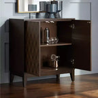 55 Downing Street Warner Commode d'appoint moderne en bois à 2 portes