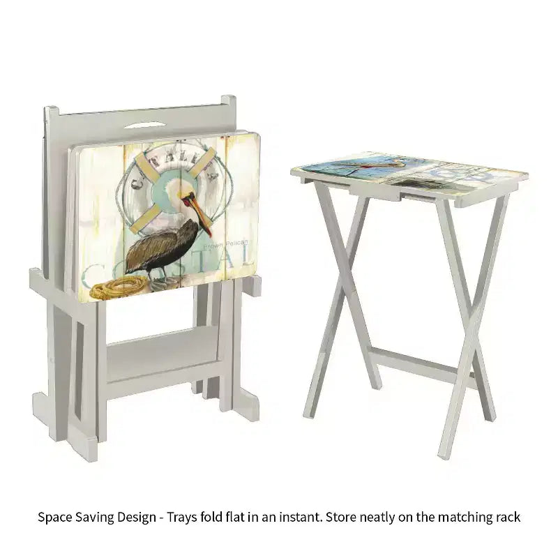 Plateau de télévision Evergreen S/4 avec support, Oiseaux de rivage