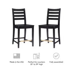 Lot de 2 tabourets de bar hauteur comptoir Flynn - Linon