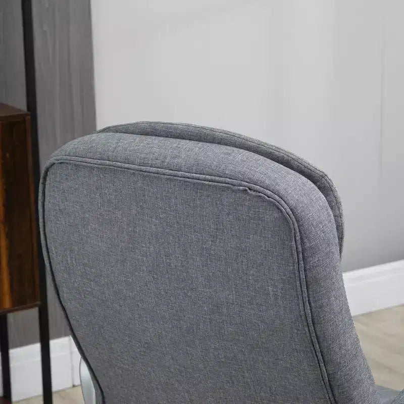 Chaise de bureau Vinsetto à dossier haut, fauteuil de direction ergonomique pour ordinateur avec hauteur réglable, rembourrage épais pour la tête et accoudoirs - Gris