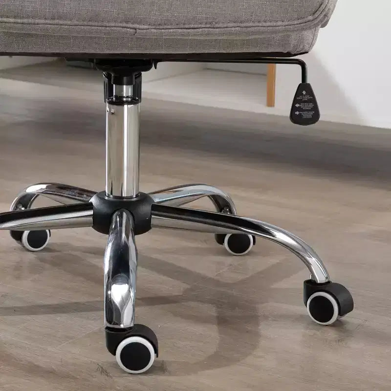 Chaise de bureau Vinsetto à dossier haut, fauteuil de direction ergonomique pour ordinateur avec hauteur réglable, rembourrage épais pour la tête et accoudoirs - Gris