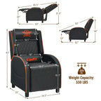 Fauteuil Inclinable de Massage Gamer en Cuir Costway, Siège de Cinéma Maison Monoplace