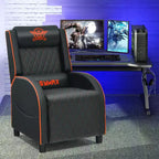 Fauteuil Inclinable de Massage Gamer en Cuir Costway, Siège de Cinéma Maison Monoplace