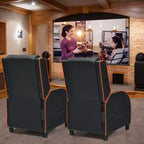 Fauteuil Inclinable de Massage Gamer en Cuir Costway, Siège de Cinéma Maison Monoplace