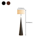 Lampadaire contemporain en métal conique avec abat-jour en tissu